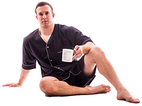 Up2date Fashion Men's Woven S/S Pajama Set with Shorts3