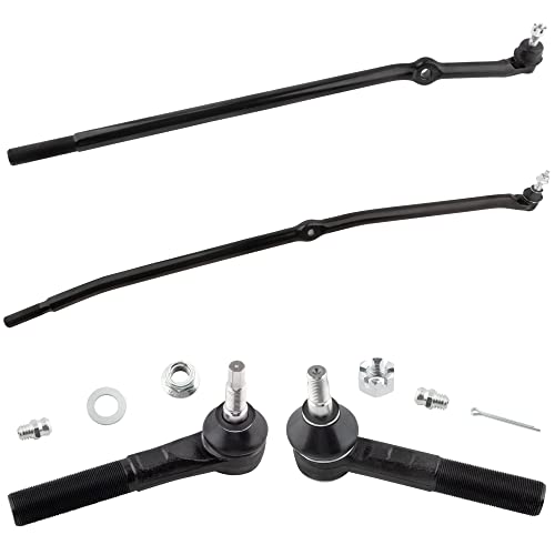 WEDOAUTO 4Pcs Front Suspension Kit Inner Outer Tie Rods End Links Center Link Fit For Dodge Ram 1500 2006-2008, For Dodge Ram 2500 3500 2003-2008 4WD ES3624 ES3625 DS1464 DS1463 by WEDOAUTO - Used condition - US$42.97