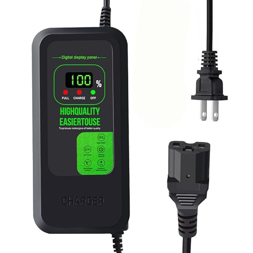 JUMXSRLE - 72V 20AH Lead Acid Battery Charger, Electric Scooter Charger with Display, Bike Battery Charger for Scooter Wheel Bicycle E-Bike, Auto Shut Off 3 Pin Plug