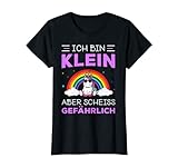 Ich bin klein aber scheiss gefährlich. Lustiger Spruch im niedlichen Unicorn Einhorn Design. Witzige Überraschung für die Geburtstagsparty der Freundin, Schwester oder Mutter. Tolles Geschenk für die Geburtstagsfeier oder das Geburtstagsfest.