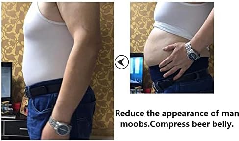 Miniatura 4 de Henicepte Ropa interior para hombre con control de abdomen adelgazante, compresión para ocultar ginecomastia