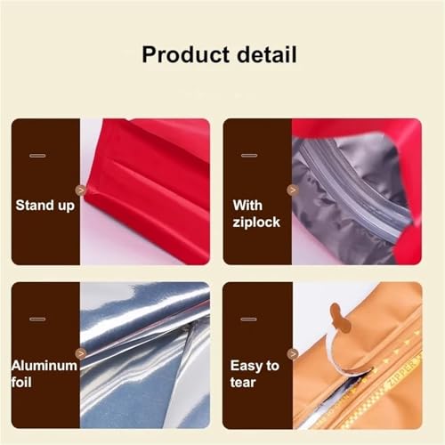 Bolsas de granos de café con válvula y papel de aluminio sellado 6