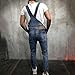 Mens Denim Bib Overalls Adjustable Straps Construction Workwear Utility Painters Overalls with Convenient Tool Pocket