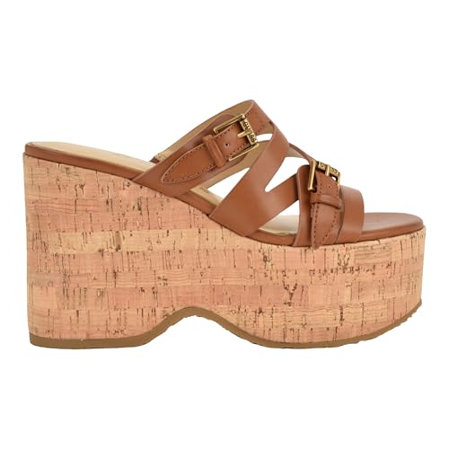 GUESS Women's Nailah Wedge Sandal, Medium Natural 101, 6 by GUESS - Used condition - Image 7