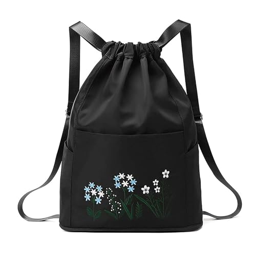 Image of SRZ School Bag College Bag Backpack for women Travel bag Polyester Trendy Stylish Backpack Drawstring Embroidery
