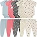 Baby Newborn Layette 10-Piece Set Cotton Bodysuits Short Sleeve Pants Sets Star Plane Printed for Baby Boys Girls Toddler Unisex Baby Gift Sets for 9 12 Months