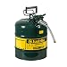 Justrite Type II Green Safety Can for Oil, Galvanized Steel, FM Approved