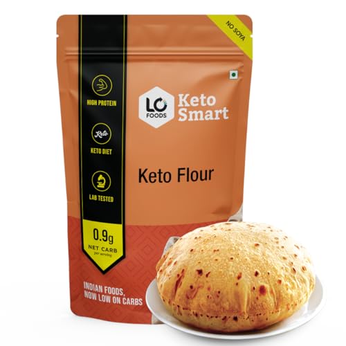 Lo! Foods - Keto Flour 500g | No SOYA | 1g Net Carb Per Roti | Extremely Low Carb Atta | Lab Tested Food Products for Keto Smart Diet