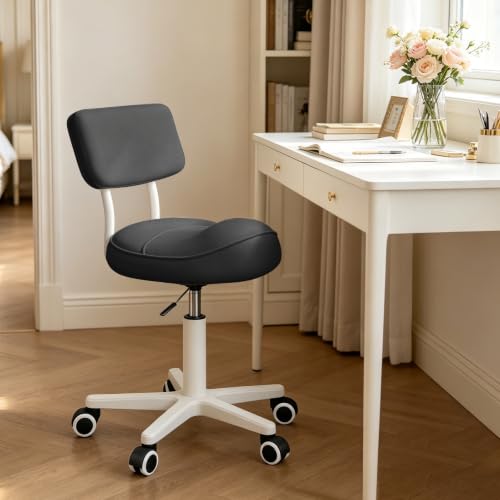 Ergonomic Saddle Stool with Back Support