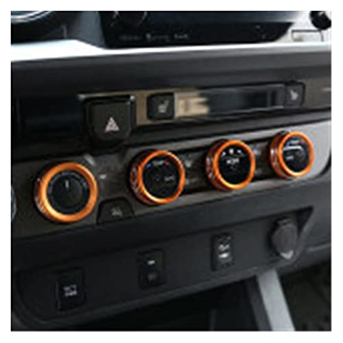 Botón de interruptor de aire acondicionado de coche, decoración naranja para 2016-2020 5