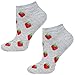 Produktbild soxo lustige Damen Sneakersocken | Größe 35-40 | Bunte Damensocken aus Baumwolle mit witzigen Motiven | Besondere, mehrfarbig gemusterte Socken für Frauen | Grau