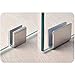 Kyien 4Pcs Stainless Steel Glass Shelf Clip Clamp Bracket Support Adjustable 304 Stainless Steel Glass Clip Shelf Brackets Holder Support 0.3