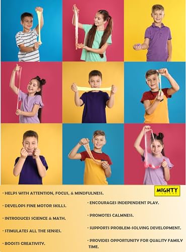 Image of Mighty Junior's New Mega Slime kit |Pack of 70+ Unique Making slimes|Toys for Kids Ages 4-15 Years| Monster,Butter, Unicorn, Ice-Cream, Crystal Slime Kit |Birthday Gifts and Toys for Boys and Girls|