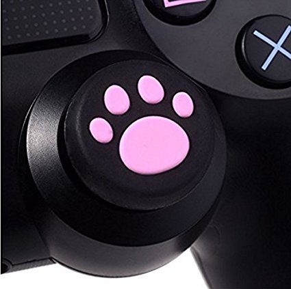 Analog Silicone Joystick Joy Stick Grips Cap Cover Thumbstick Thumb Stick Grips Cap Cover For Ps4 Ps3 Xbox One Xbox 360 Ps2 Controller (4 X Pink Cat Dog Paw) #TOP2