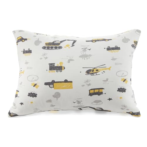 Moonrite 13×18 Toddler Pillow with Pillowcase,100% Cotton Toddler Pillows for Sleeping,Soft Breathable Washable Small Toddler&Kid Pillow for Bed,Mini Pillow,Better Naps at Preschool