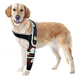 Dog Shoulder & Elbow Brace – Anti-Licking Sleeve for Shoulder Dislocation, Elbow Injuries, Postoperative Recovery – Reflective, Breathable Dog Front Leg Brace Support, Cone Alternative – Left Leg, L