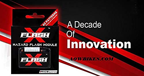 Image of PA Flash X Hazard Module, Blinker /Flasher (60 Pattern) for Bajaj pulsar 150 Plug N Play, Black