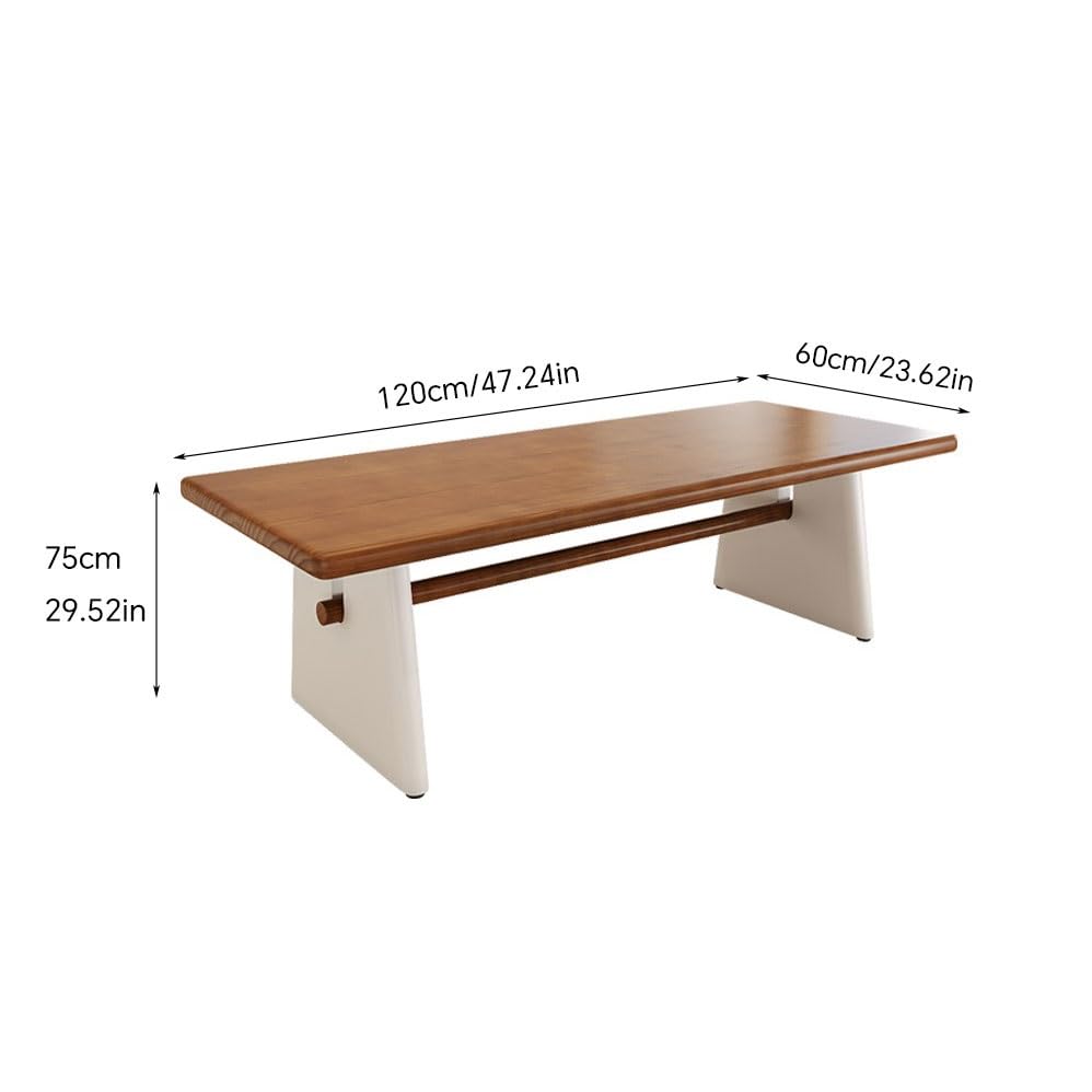 ENGENDER Mesas De Cocina Mesa de Comedor de Madera Maciza for Uso doméstico pequeño, Estilo WABI-sabi, Rectangular, for casa de Familia. Comedor(120cm)