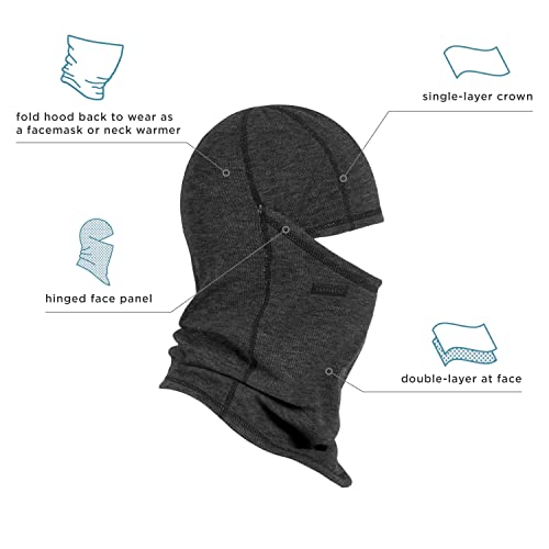 Turtle Fur Luxe Quantum Balaclava Face Mask Hood Neck Warmer, Black #TOP1
