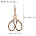 SIXQJZML 1 Pack Antique Vintage Style Scissors Cutter Cutting Embroidery Cross Stitch Sewing Tool - Rose Gold Small Scissors For Office Kids Pack Bulk (MINI 3.6