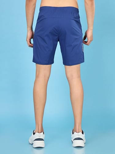 Image of TECHNOSPORT Men's Solid Woven Slim Fit Shorts for Running, Sports & Gym Workout with 2 Way Stretch