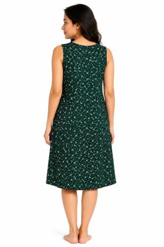 Image of Onekbhalo Women Cotton Night Dress Printed Culf Length Night Gown Short Nighty