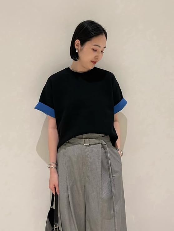Amazon | [ミラオーウェン] 2サイズダブルフェイス配色ニット