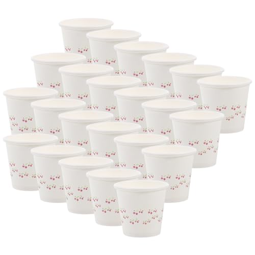JECOMPRIS Lot de 100 gobelets jetables en carton de 50 ml, pour café, bistrot, fête, événement, blanc