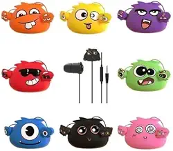 Fone De Ouvido Animado Colorido Com Fio LC-869