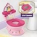 Bright Starts Disney Junior Princess My Size Potty Training Toilet, Toddler Potty Chair with Flushing & Cheering Sounds, Removable Seat with Splash Guard & Handles, Ages 18+ Months, Up to 50 lbs