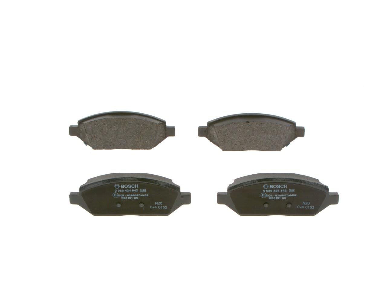 BOSCH-OE 0 986 424 842-OE Brake Pad Set, disc brake for OPEL,VAUXHALL