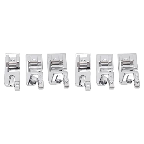 Set de 6 pies para dobladillo enrollado para maquina de coser miniatura 2