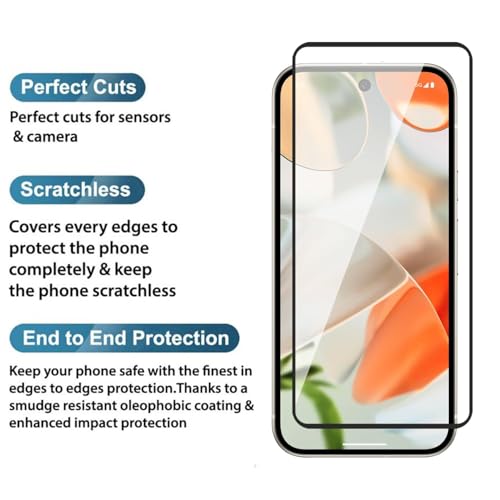 Image of 100FIT Tempered Glass For Google pixel 9 5G, Pixel 9 Pro 5G With Full Glue Edge To Edge Coverage And Easy Installation Kit