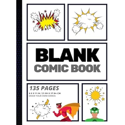 Blank Comic Book: Create Your Own Comic Strip, Blank Comic Panels, 135 Pages, Gray (Large, 8.5 x 11 in.)