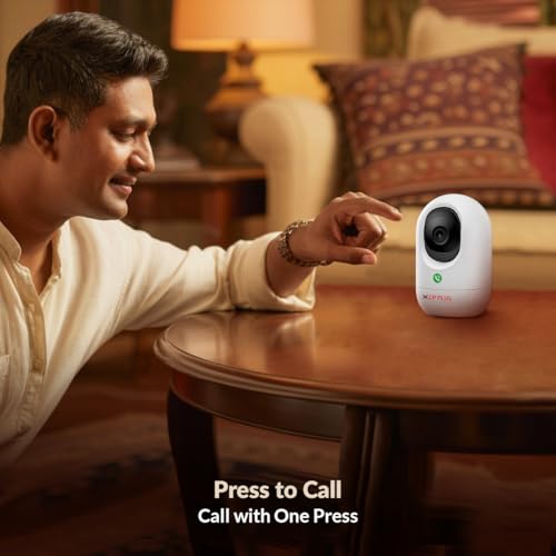 Image of CP PLUS 3M Smart Wi-Fi CCTV Camera | 360 Pan & Tilt | Press to Call | Motion Tracking | CTC Cyber Secure Tech | Two-Way Talk | IR Night Vision | Alexa & OK Google | CP-E34Q