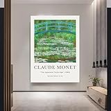 Monet-Ausstellungsposter Claude Monet Der Garten des Künstlers im Landschaftsmuseum, Wandbilder für Wohnzimmer, Wanddekoration, 70 x 120 cm, ohne Rahmen