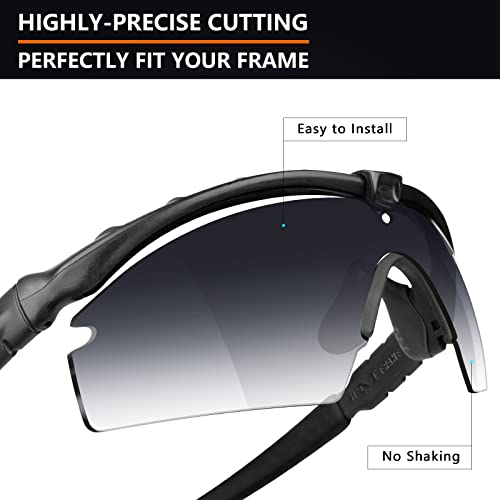Image of Alphax Polarized Replacement Lenses for Oakley Si M Frame 3.0 OO9146 Sunglasses - Glare Reduction | Precision Cutting