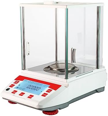 Analytical Balance 120g 0.1mg gn DWT mg Unit Precision Lab Scale 0.0001g Digital Analytical Scale RS232 Interface Laboratory Electronic Balance LCD Display with Glass Windshield