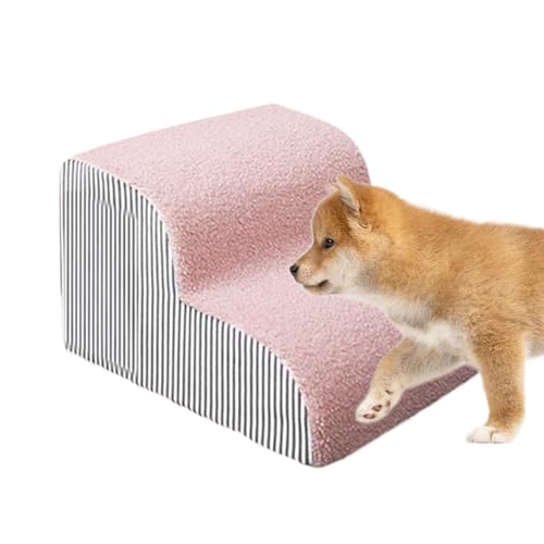 Hundetreppe - Weiche Haustierrampe mit waschbarem Bezug und stabilem Boden, rutschfestes Design hilft...