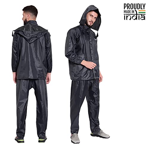 Image of Rain Suit for Men & Women | Waterproof Raincoat Jacket & Pant Set | Lightweight Windproof Rainsuit | Quick Dry | Reusable Monsoon Wear