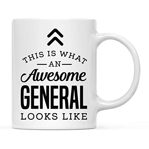 Andaz Press 11oz. Ceramic Coffee Tea Mug Thank You Gift, This is What an Awesome General Looks Like, 1-Pack, Birthday Christmas Gift Ideas Coworker Him Her, Includes Gift Box