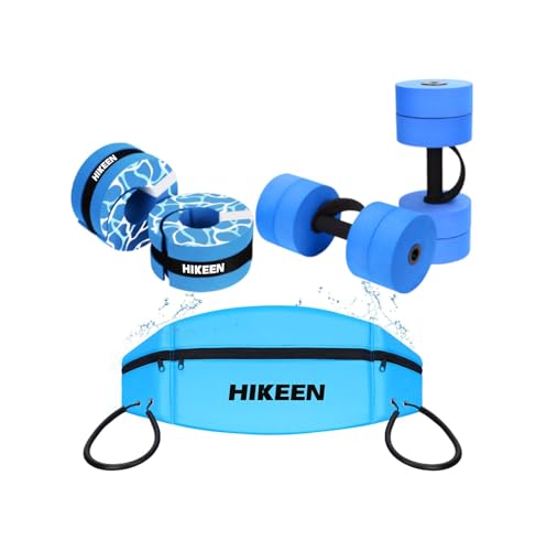 Hikeen 6-Piece Water Aerobics Pool Exercise Equipment, Aqua Aerobics Equipment