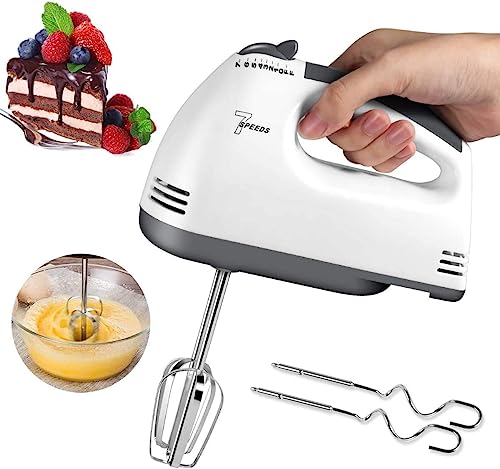 BJollys Hand Mixer 260W 7-Speed Electric Kitchen Mixer for Beating Mixing Whipping and Baking Commercial and Home Use
