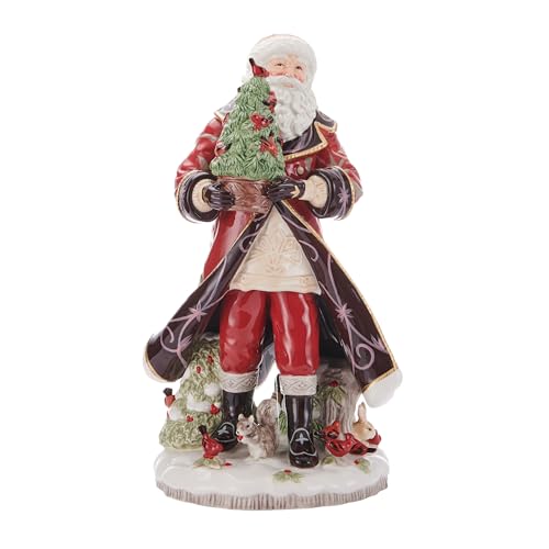 Fitz-and-Floyd-Chalet-Santa-Ceramic-Figurine-195-Inch Fitz and Floyd Chalet Santa Ceramic Figurine 195 Inch