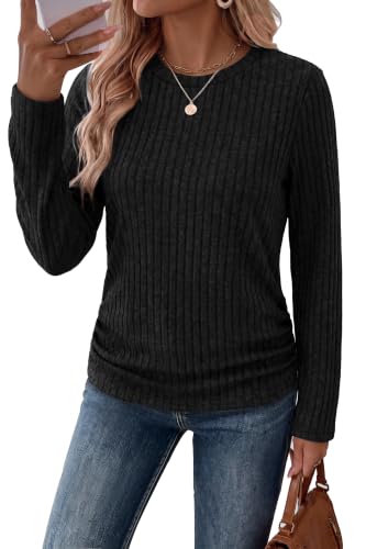 Women's Long Sleeve Shirts Business Casual Early Fall Fashion Tunic Tops - image 3