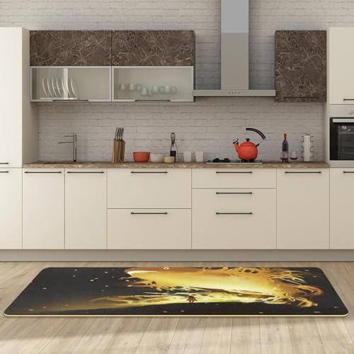 Tapete de cocina absorbente y juego de alfombras lavables con base antideslizante 3