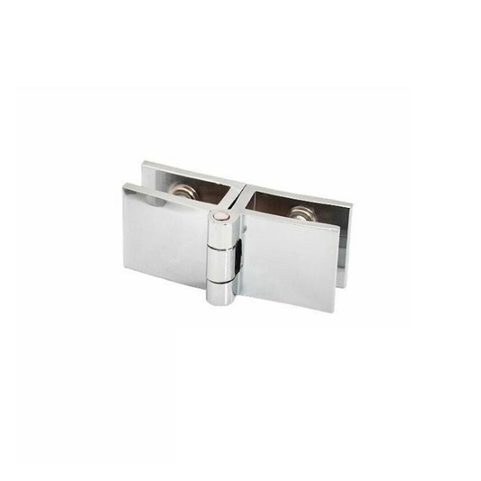 Hinges, Glass Door Hinges Shower Hinge Single Double Sides Clamp Hardware Parts No-Hole(Silver 180 Degree)