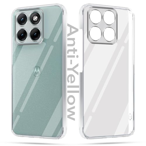 Image of Jkobi Lifetime Anti-Yellow Clear Back Cover Case for Motorola Moto Edge 70 Fusion (Sleek Hard Crystal | Shockproof and Camera Protection)