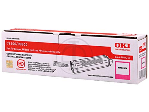 Toner magenta OKI C8800 netteté couleur 43487710 impression laser 6000 pages