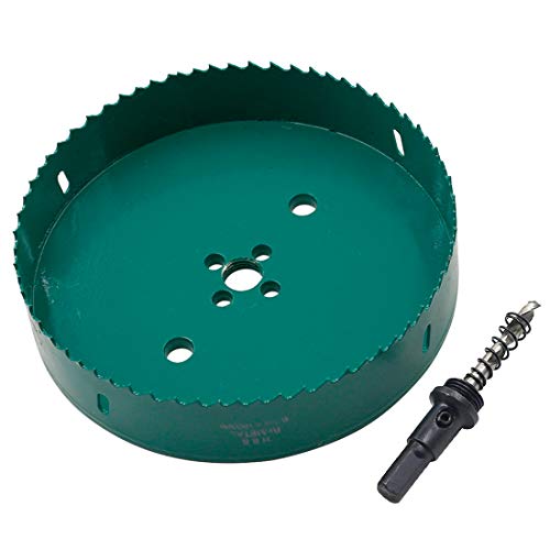 Image of 160mm /6.3 inch Hole Saw BI-Metal Heavy Duty Hole Cutter for Wood Cornhole Boards Plastic Drywall Fiberboard (6 1 /4 Inch Hole Saw)